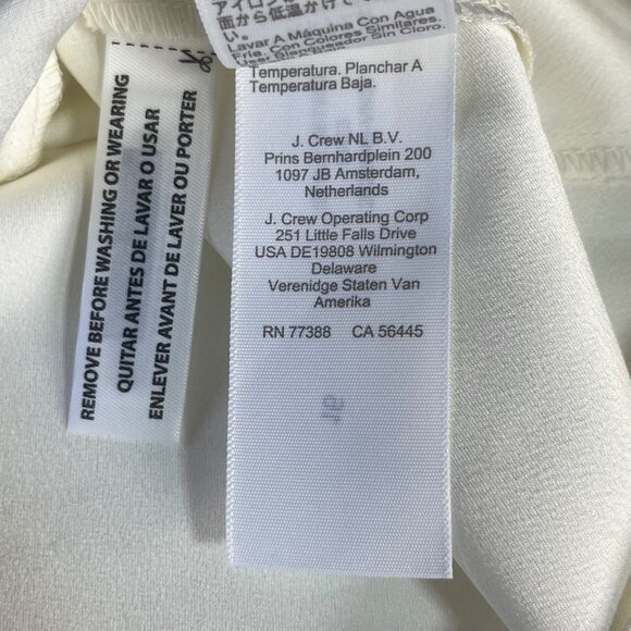 J Crew Long Sleeve Blouse Womens Medium Cream New Keyhole Neck New WOT - Picture 11 of 11